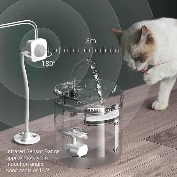 IC Automatisk Kattvattendispenser 2L Valpkattvattenautomat