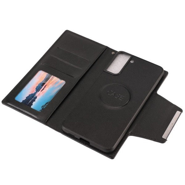 IC Samsung Galaxy S21 Plus - 2-i-1 Magnetiskt Plånboksfodral - Svart Svart Svart