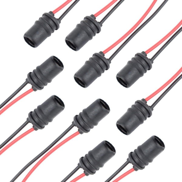 IC 4 stk T10 w5w LED / Halogenkontakt / Sokkelmontering Myk Svart