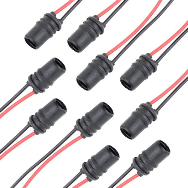 IC 4st T10 w5w LED / Halogenkontakt / Sockelfäste Mjuk Svart