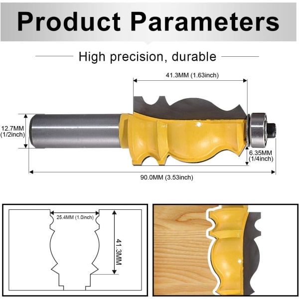 IC 1/2 tommer stang konstruktion form bit træbearbejdning form cutter