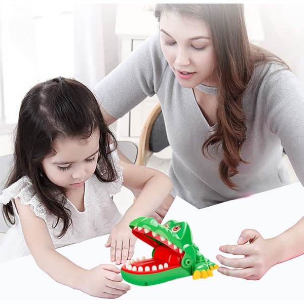IC Krokodiltandleksaker for barn, krokodilbitande fingertandläkarespel Roliga leksaker, 2020 version 4 og opåt