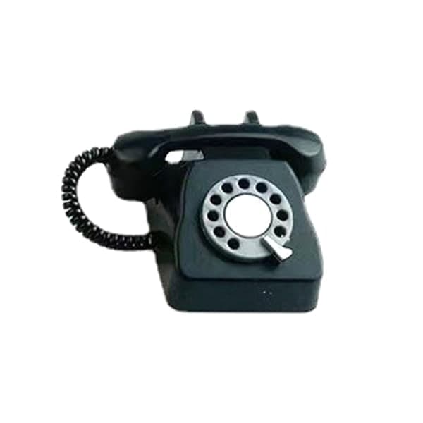 Dukkeskabs Møbler Kid Miniatur Plast Telefon Legetøj Sort