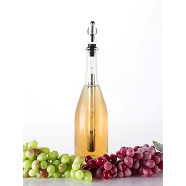 3 stk. Vinkølere i Rustfrit Stål Vin Scepter Vinkølerstav med Bubbler Vinkøler Vinkølerstav