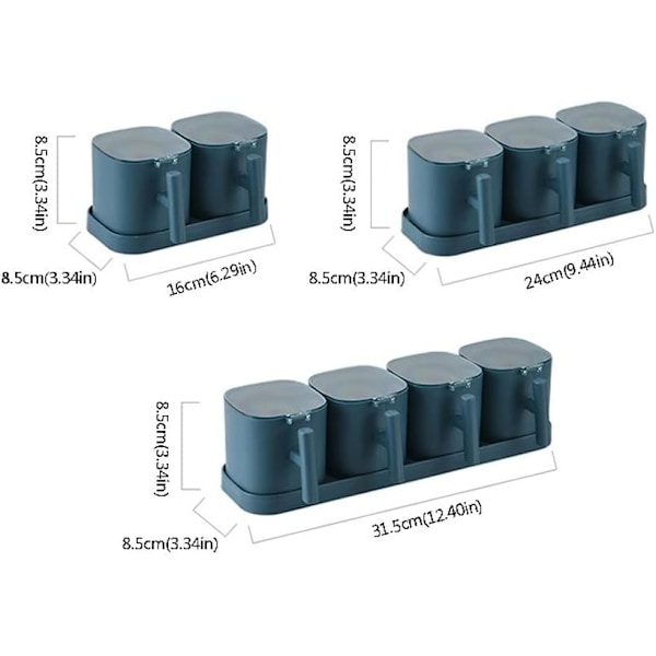 Kryddburk Transparent kryddburksset med sked, lock och sockerskål på bricka kök kryddbehållare
