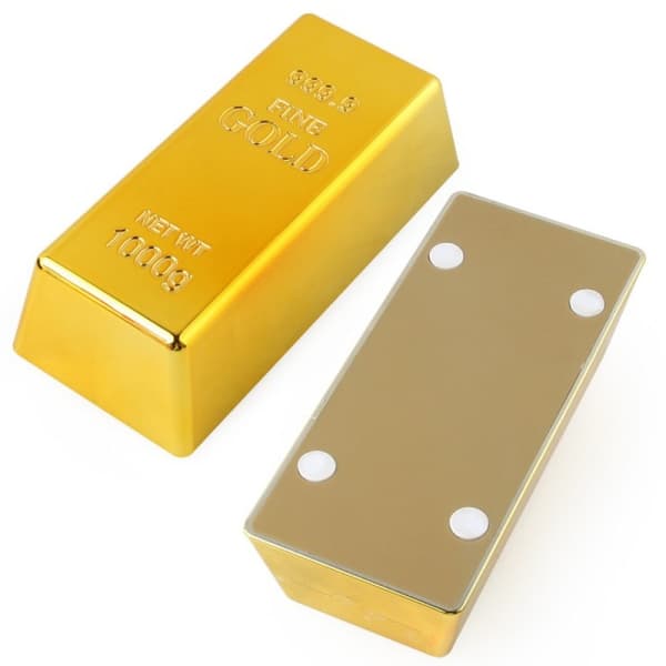IC Guldtacka Plast Guld Pappersvikt Heminredning Bullion Bar Simulerad Guld 100g