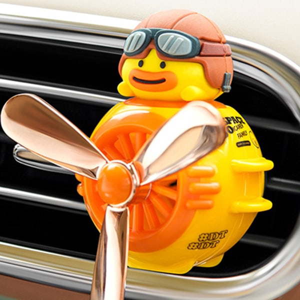 IC Car Air Freshener Söt bildiffusor Roterande propellerventil gul