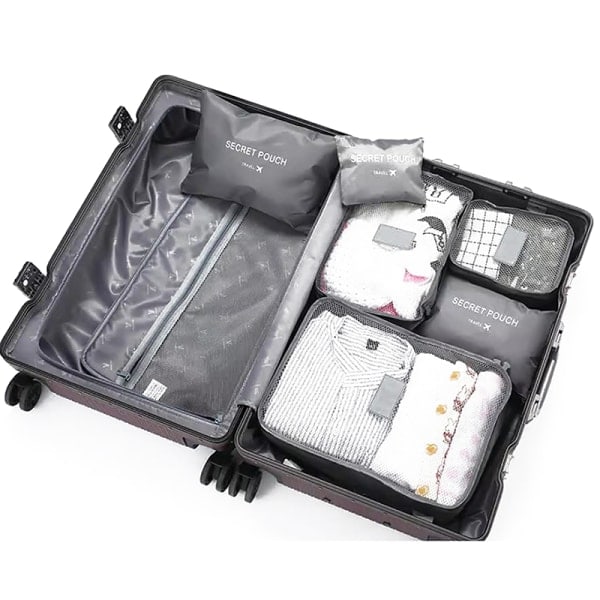 IC 6st/ Set Resväska Packning Cube System Hållbar 6 delar One Se Mörkblå