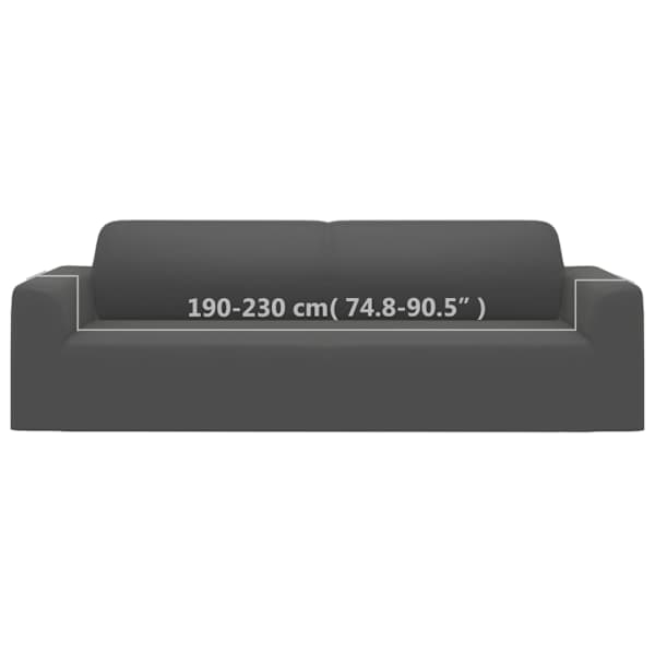 3-sits sofföverdrag stretch polyester jersey möbelskydd för hemmet antracit 190-230 cm Antracit