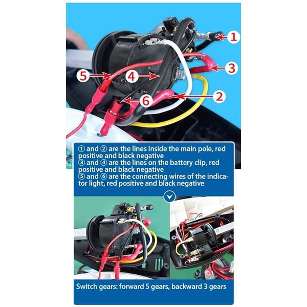68Lb 86Lb Elektrisk Hastighetskontroll Bryter Marine Utbordspropellermotor 12V 24V Holdbare Erstatningstilbehør