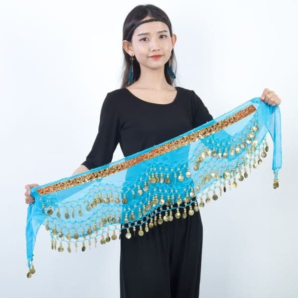 2 st barn paljett magdans scarf wrap bälte