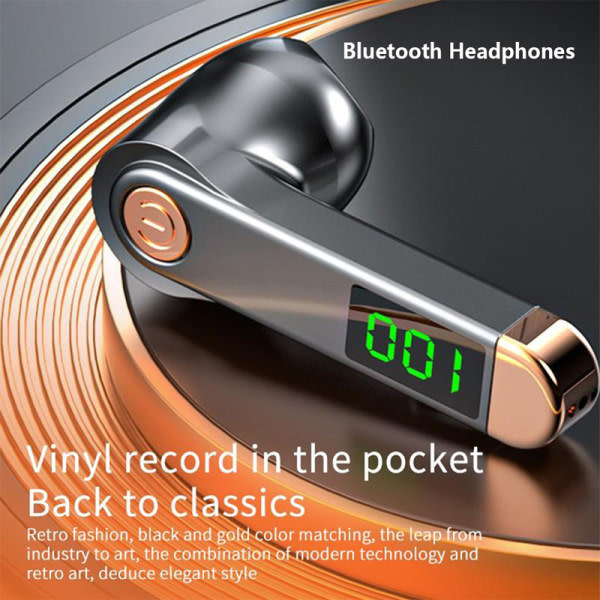 IC Bluetooth 5.2 langaton kuulokkeet mikrofonilla Mini Handsfree Musta