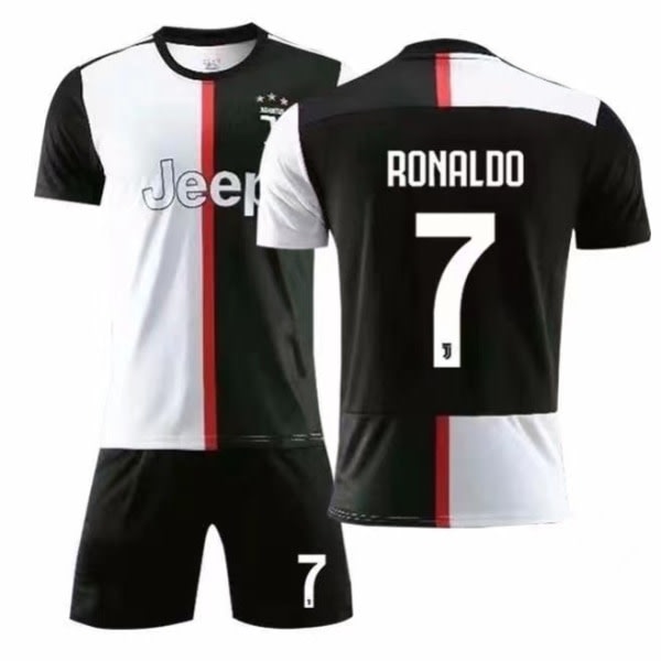 IC Juventus Home Kit No.7 Ronaldo Jersey Kit För Barn Ungdom Herrar zV CNMR 26