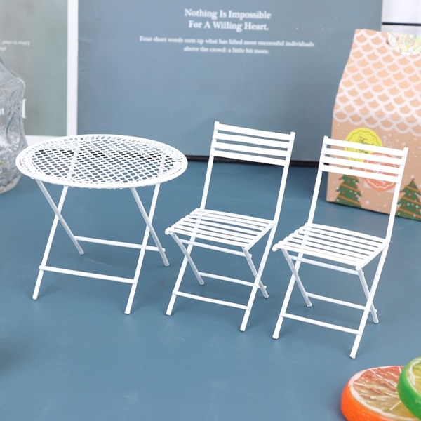IC 1:12 Dockhus Miniatyr Järnbordsstolsset Set Balcon