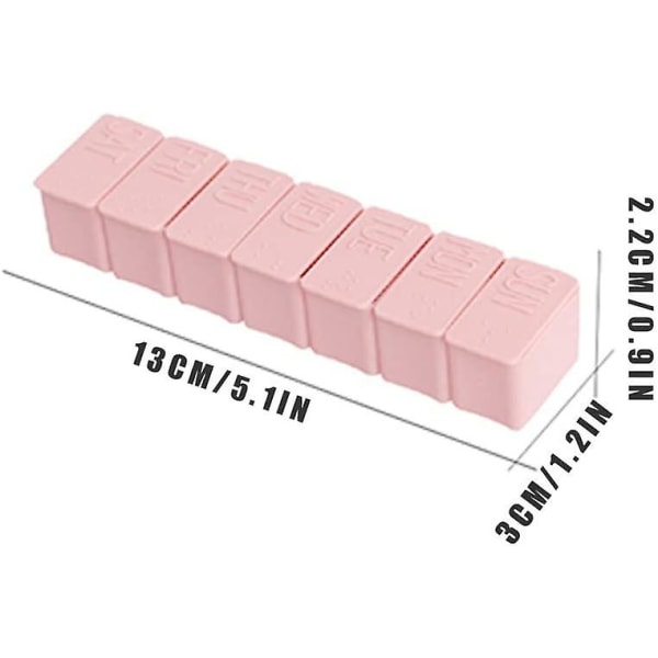 IC Pillerdosa 7 Dagar, acsergery 7 Rutor Veckovis Pillerfodral med Punktskrift