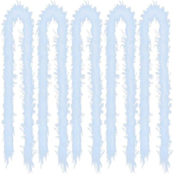 IC Hvid fjerboa til juletræ 5 stk x 2 m - Fluffy krans