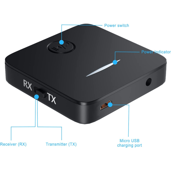 IC NOE Bluetooth-adapter, 5.0 Bluetooth sender/mottaker