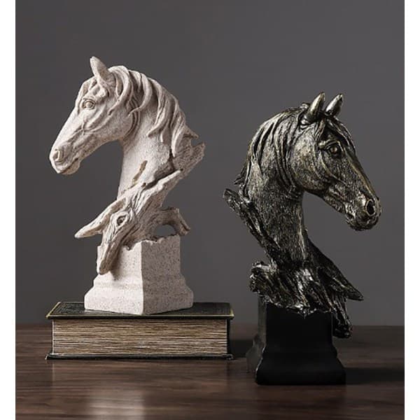 IC Hest Hoved Deco Stue Abstrakt Skulptur Dekoration