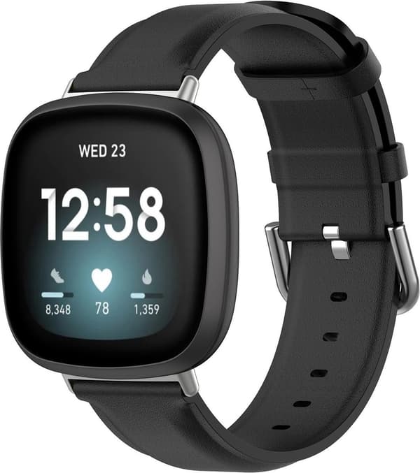 Kellon ranneke - Sopii Fitbit Versa 2 Lite - Silikoni - Musta