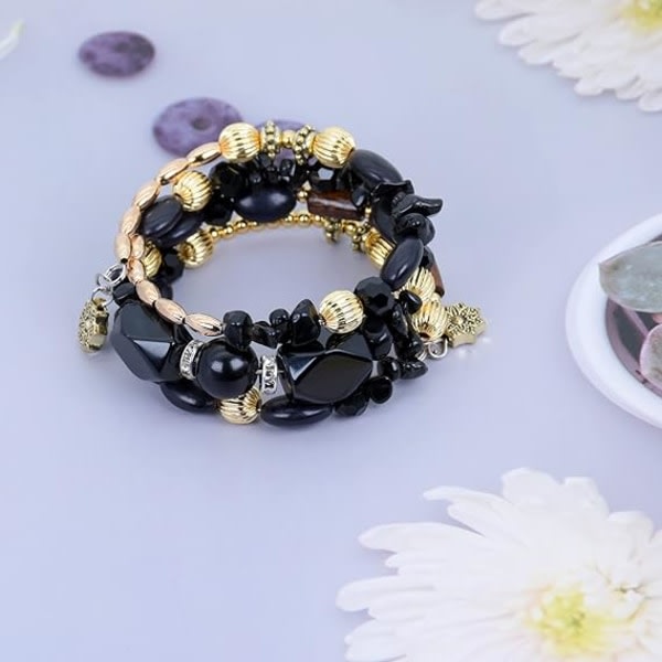 IC Boho Multilayer Irregular Agate Beads Charmarmbånd til kvinder Vintage Jade Stone Man Armbånd Yoga Armbånd Etnisk smycken