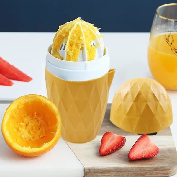 Manuell citruspress - fruktpressare för dubbel användning