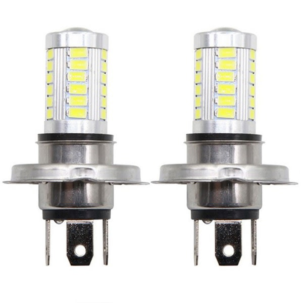 IC 2 stk H4 LED-pære Bilforlygter 33 SMD 5630 5730 Pære Auto Hvid 2 stk