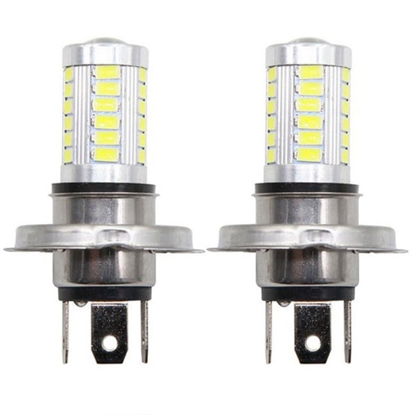 IC 2st H4 LED-lampa Bilstrålkastare 33 SMD 5630 5730 Glödlampa Auto Vit 2 st