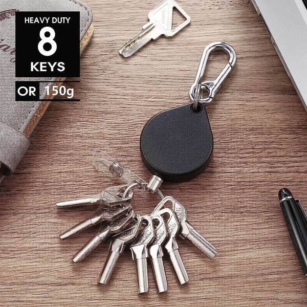 2 stk. Innebygd nøkkelring Student-ID-kort Utvidbare nøkkelringer Badge Holder Lanyard Badge IC