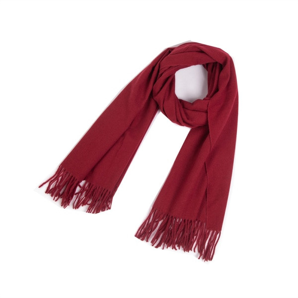 Vinter skjerf for kvinner (vinrød) - 200*70 cm imitert kashmir La