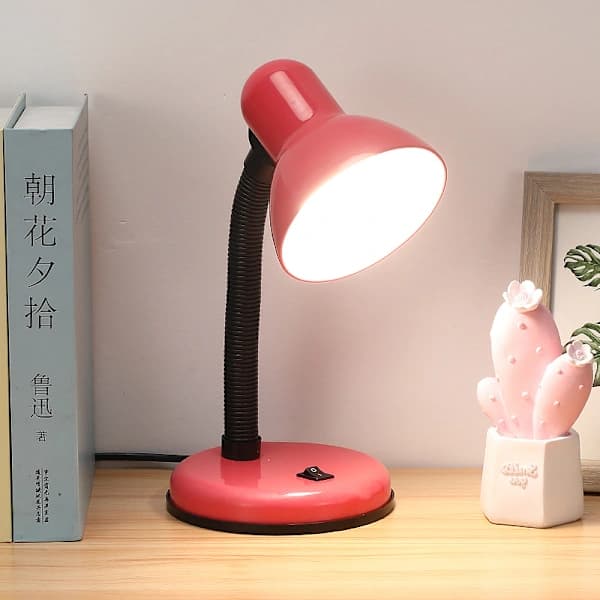 LED utskiftbar lyspære øyebeskyttelse leselampe skrivebordslampe plug-in studenthjem skrivebord studie gammeldags sengelampe skrivelys blå 5 fliser hvitt lys blue 5 tile white light