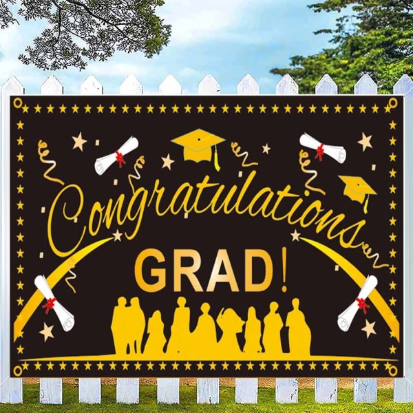 IG Graduation Party Dekorationer Grattis Graduation Banner style 5