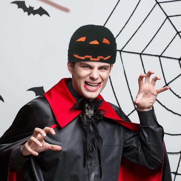 IC Cap justerbar broderet far hat til mænd kvinder Halloween Sort