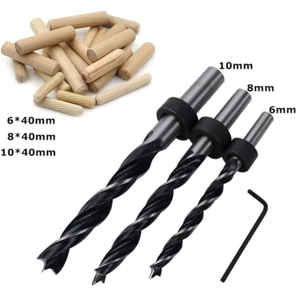 IC Træbearbejdningsborrhulssæt 6/8/10 mm Selvcenterende Plugs Jig