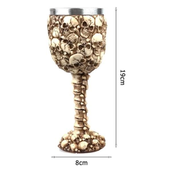 Vinbägare med Skull Ossuary Column Chalice of Wine som kit