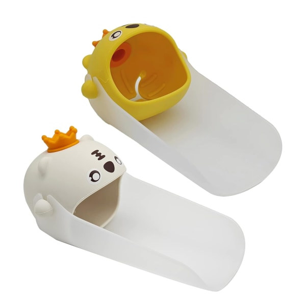 IC Kranförlängare för småbarn, handfatförlängare för barn Handtvätt, lämplig för badrum, kök, passar de flesta kranar (2-pack)