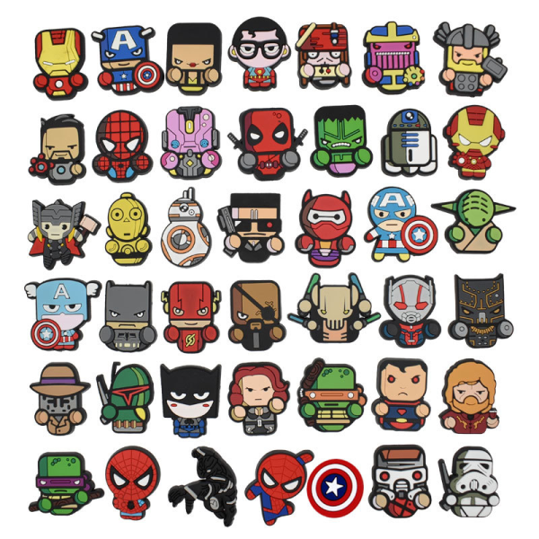 Marvel 42 stk. Skoberlocker, Crocs Charms Crocs Tilbehør til piger