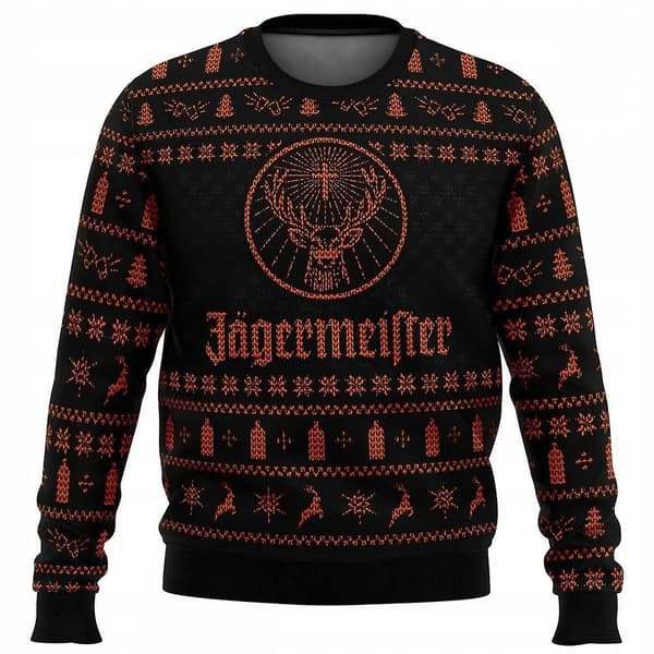 Bebetter Jagermeister Karneval Jultröja Pullover Herrar 3D Swe Orange Orange M