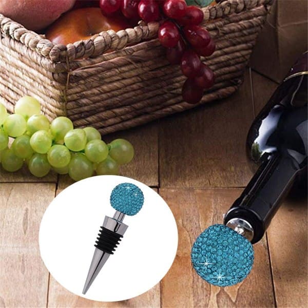 Champagne vinflaskeproppe Rustfrit stålproppe Vakuumforsegling Genanvendelig Blå