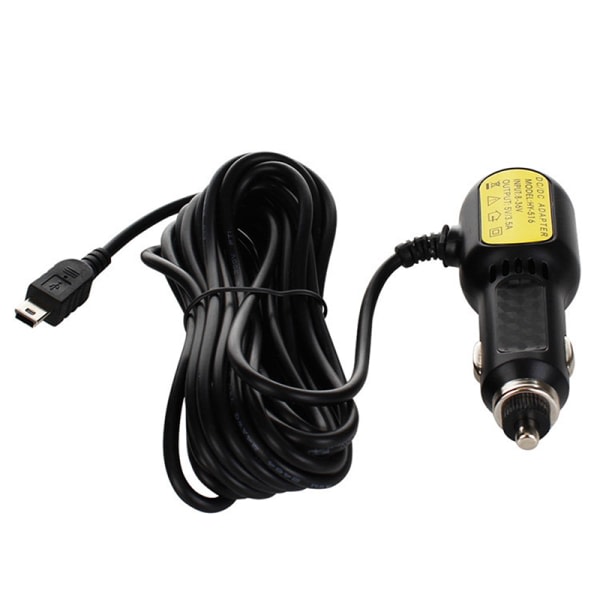 IC 3,5 meter 5V 3,5A dobbel USB-billader med 2 USB-porter for bil D Svart