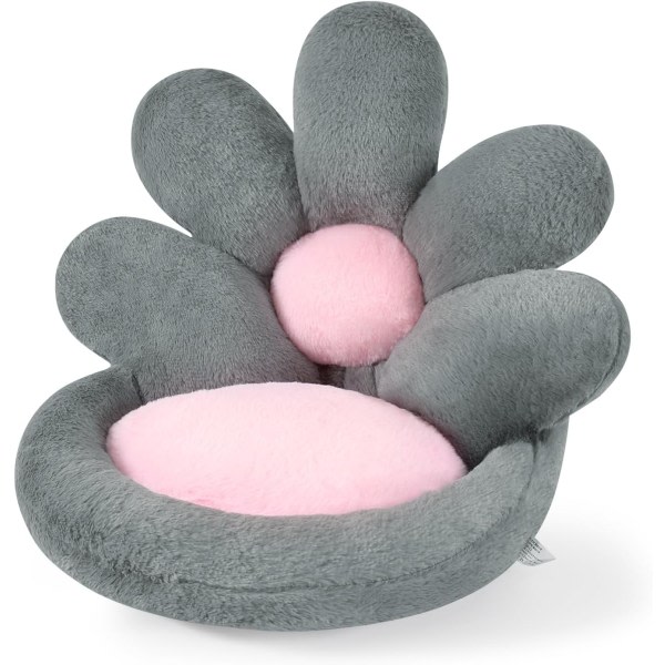 IC Blomformad Sittdyna Bekväm Kawaii Gaming Stolsdyna 19 tum (Ca 48,3 cm) Kontorsgolvkudde för inredning i sovrummet Grå