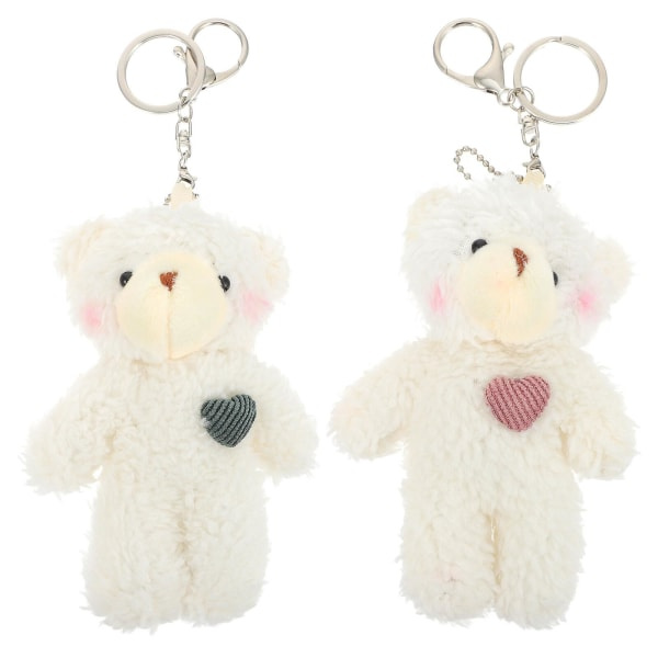2 kpl söta björnriipukset Lovely Bear Avaimenperä Koriste Ainutlaatuiset Karhuryipukset Avaimenperä Ripustus IC