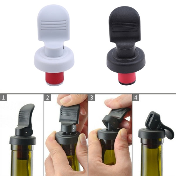 6ST Vinflaskeprop Bar Tætning Stoppe cap Øl Korkprop Hvid 6PCS