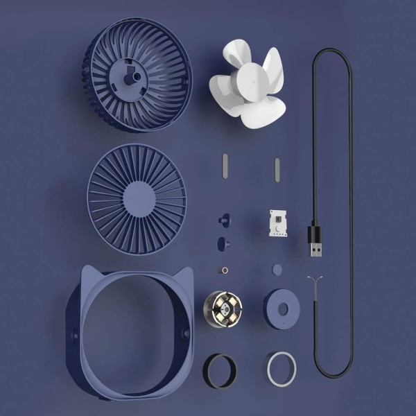 IC USB-pöytätuuletin, 3 nopeutta mini kannettava pöytätuuletin, 360° kierto, USB