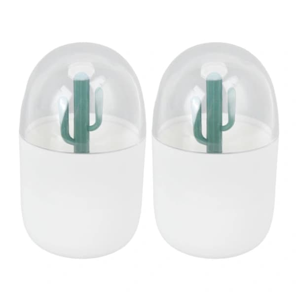 1 pc Cute Cactus Toothpick Box Multifunctional Cotton Swab Storage Container for Home Office Decor