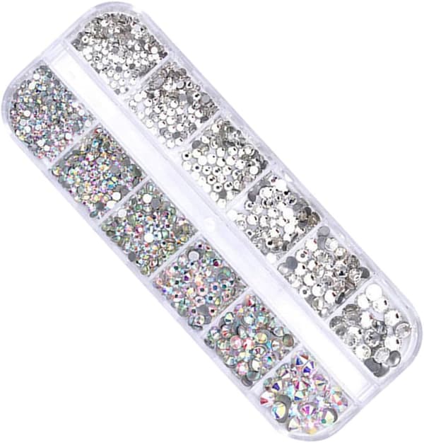 Strass - Nagelstenar - 3D Nagelkonst - Diamanter - Bröllopsnaglar - 1200 stenar - Silver