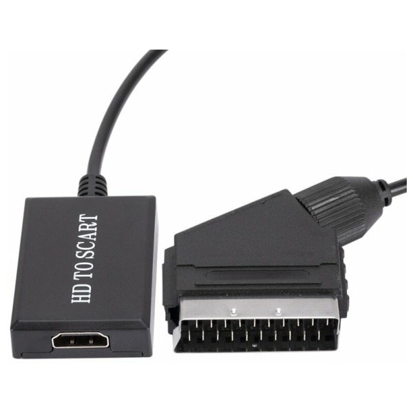 IC HDMI til SCART-konverter HD 1080p lydvideoadapter til HDMI til SCART Sky Box Stb