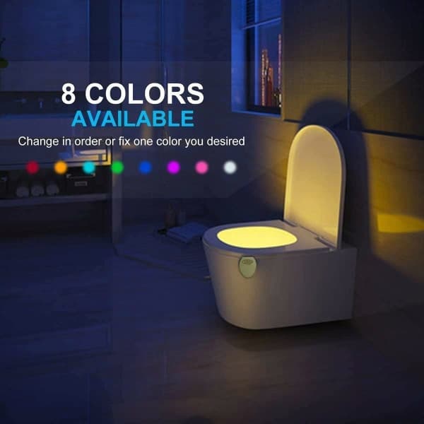 IC Toalettlampe Nattlys LED Bevegelsessensor Belysning WC
