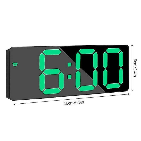 IC CNE Väggklocka med LED-display, Digital Spegel