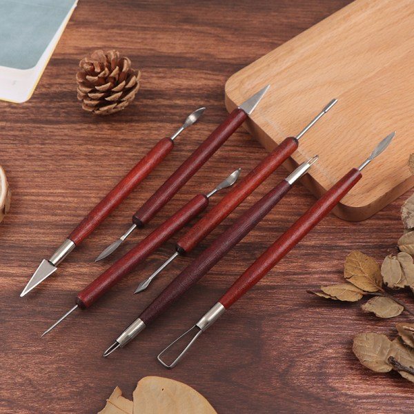 IC 6-pack Lera Skulptur Set Kit Vax Lera Carving Verktyg