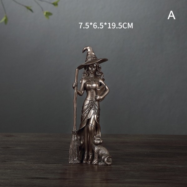 Häxfigur i Harts - Kreativt Hantverk, Staty, Retro, Vinskåpsinredning, Hem, Vardagsrum, Kontorsdekoration A